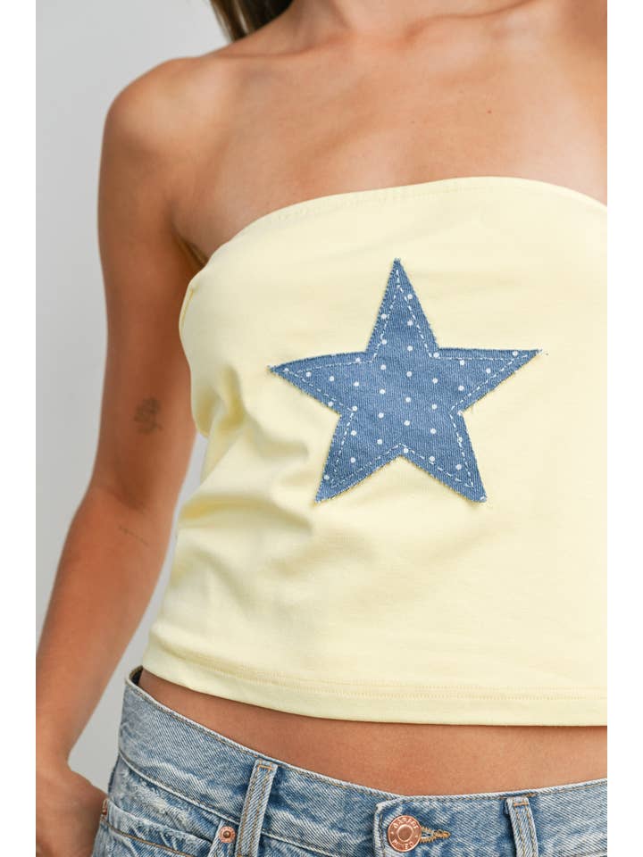 Star Applique Tube Top