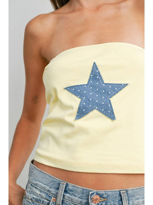 Star Applique Tube Top