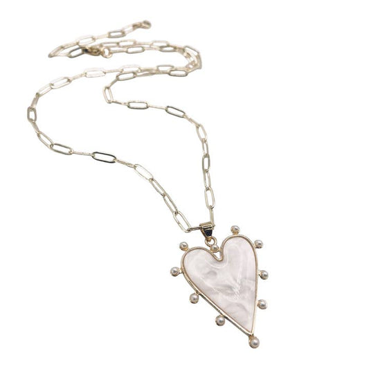 Statement Heart Paperclip Necklace