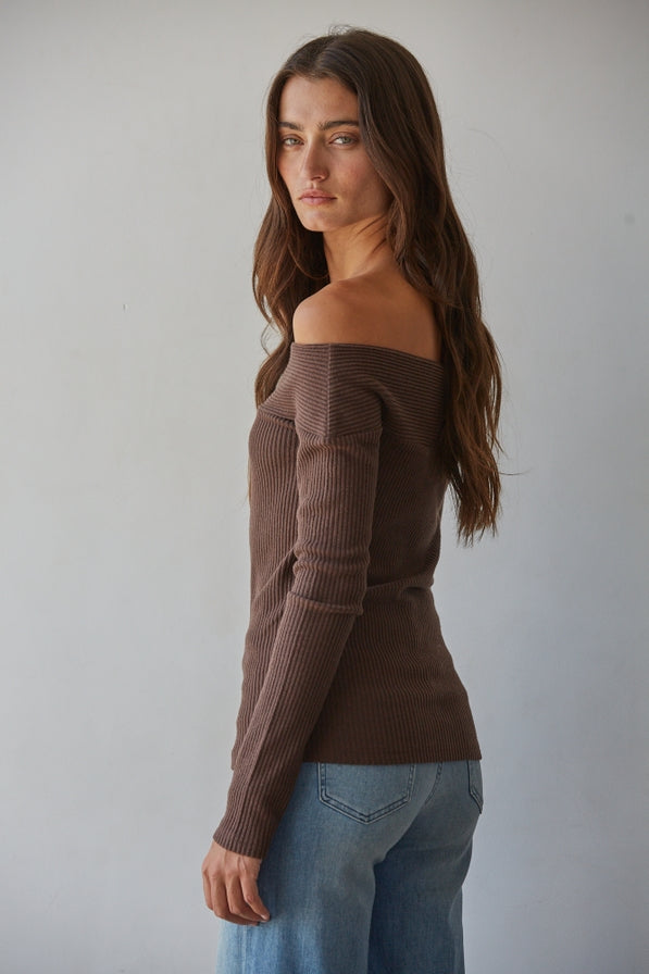 By Together Off Shoulder Longsleeve Top