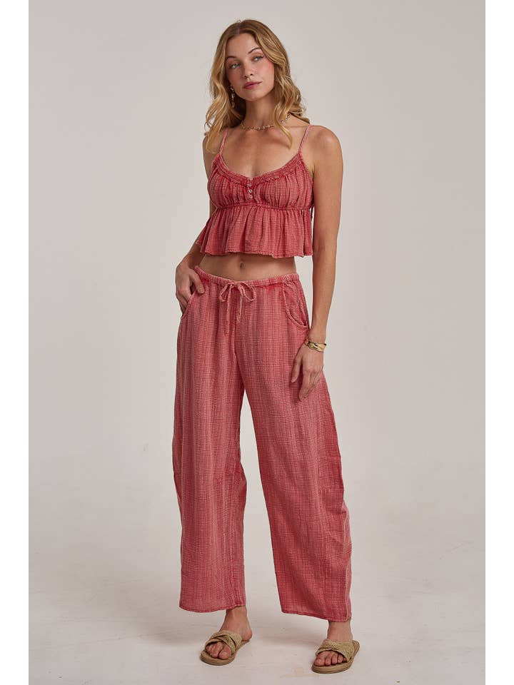 Mineral Washed Gauze Casual Set