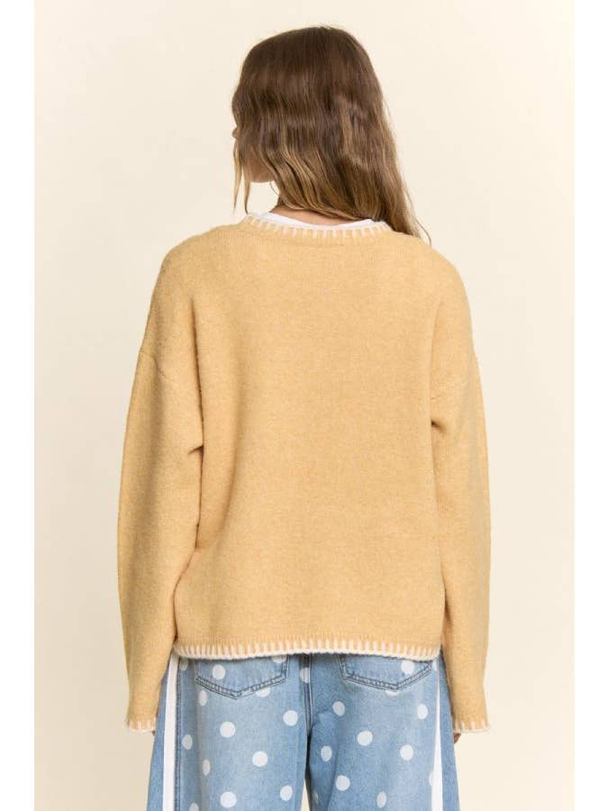 Davi & Dani Rodeo Embroidered Sweater
