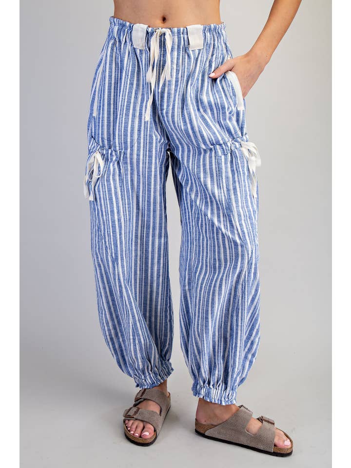 Soft Washed Striped Jogger Pants