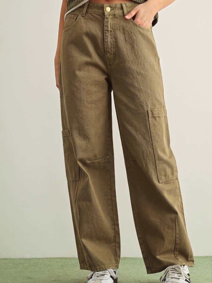 Miou Muse Washed Cargo Pants