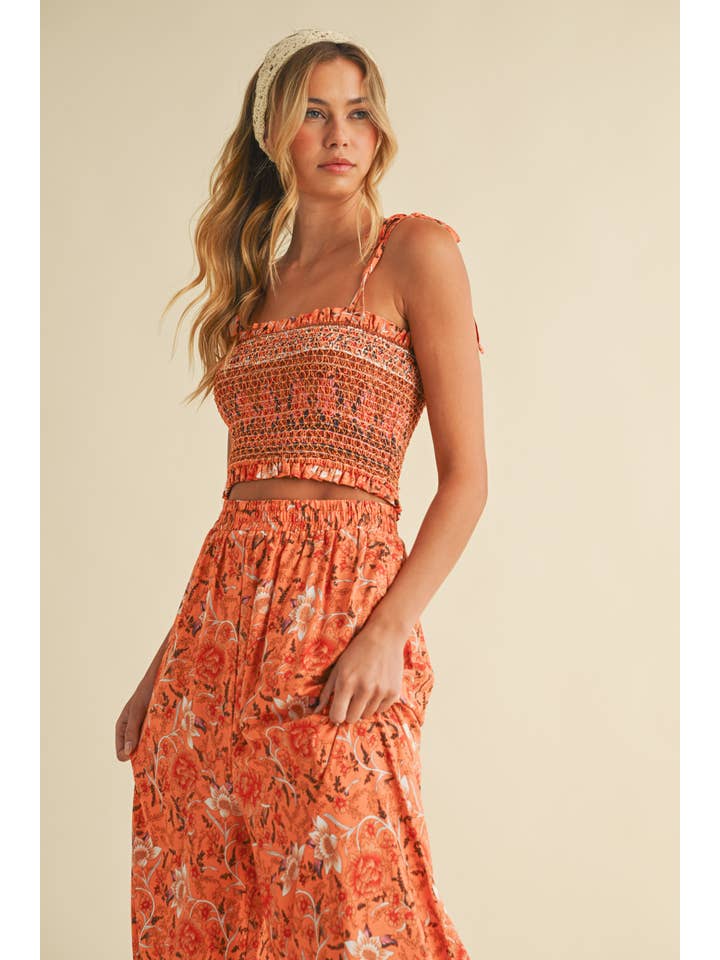 Klesis Smocked Top and Pants Set