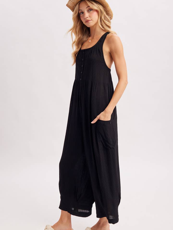 Boho Relaxed Sleeveless Jumpsuit