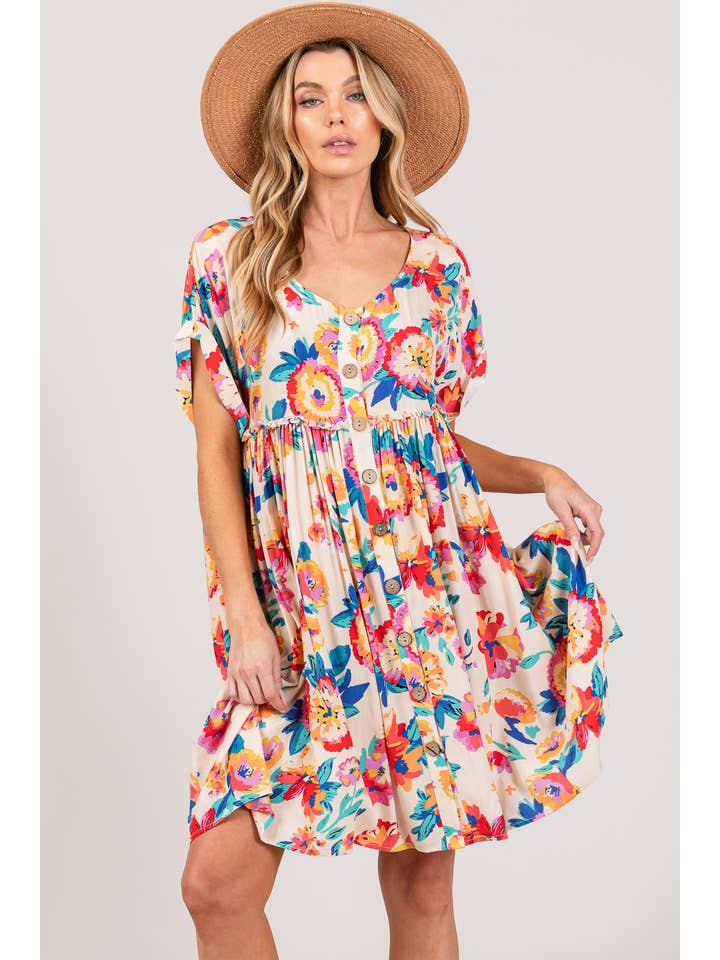 Sage + Fig Multi Floral Dress