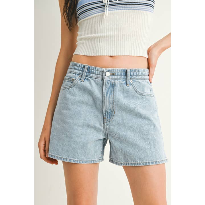 Just USA Elastic Waist Mom Shorts