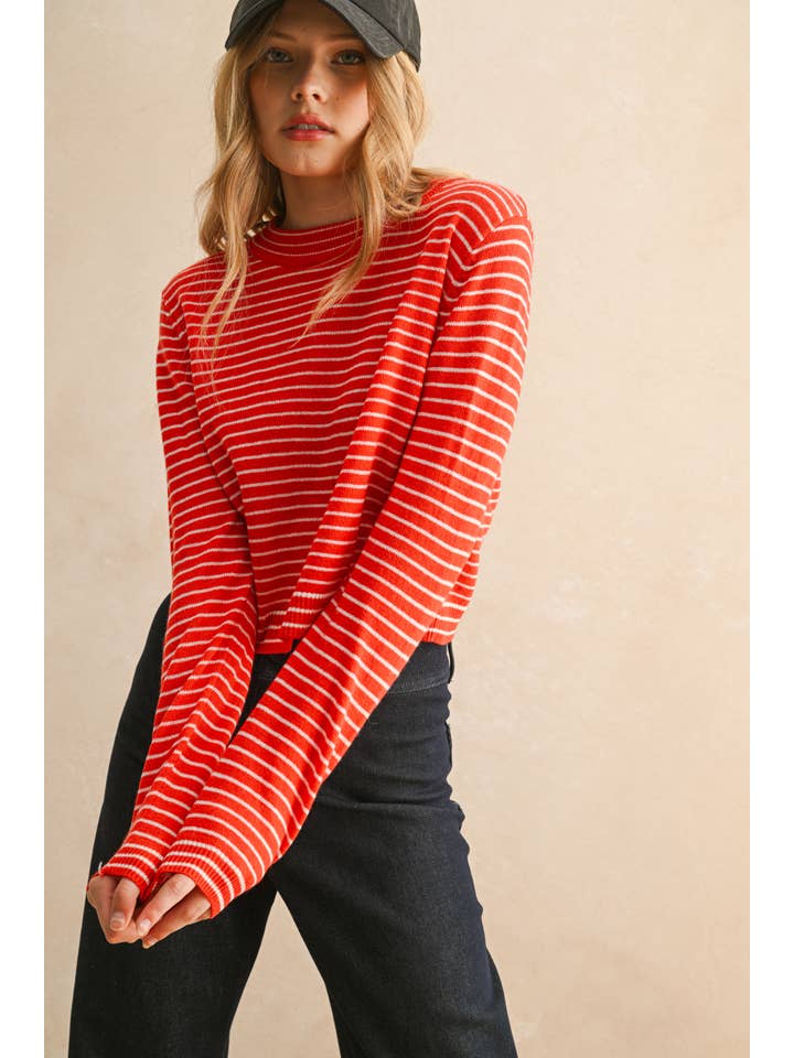 Miou Muse Striped Sweater Top