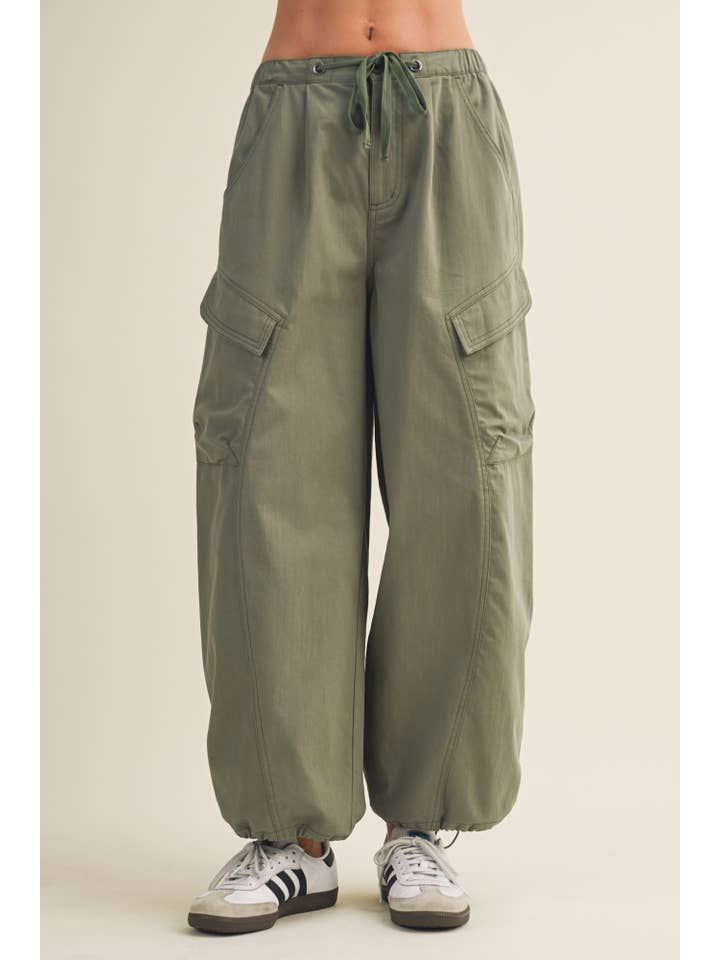 Mustard Seed Twill Voluminous Cargo Pants