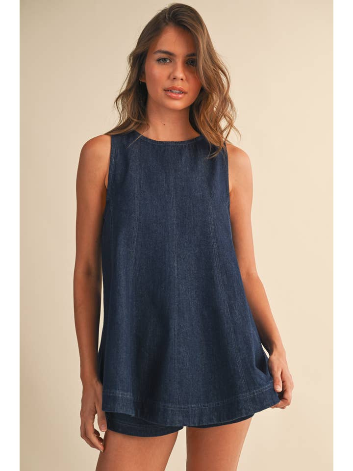 Klesis Sleeveless Denim Set