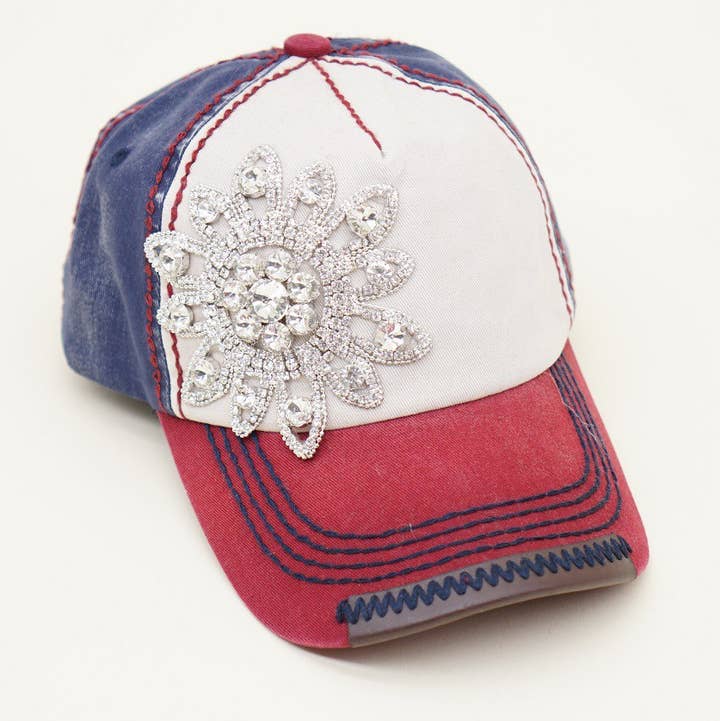 Sunflower Bejeweled Hat