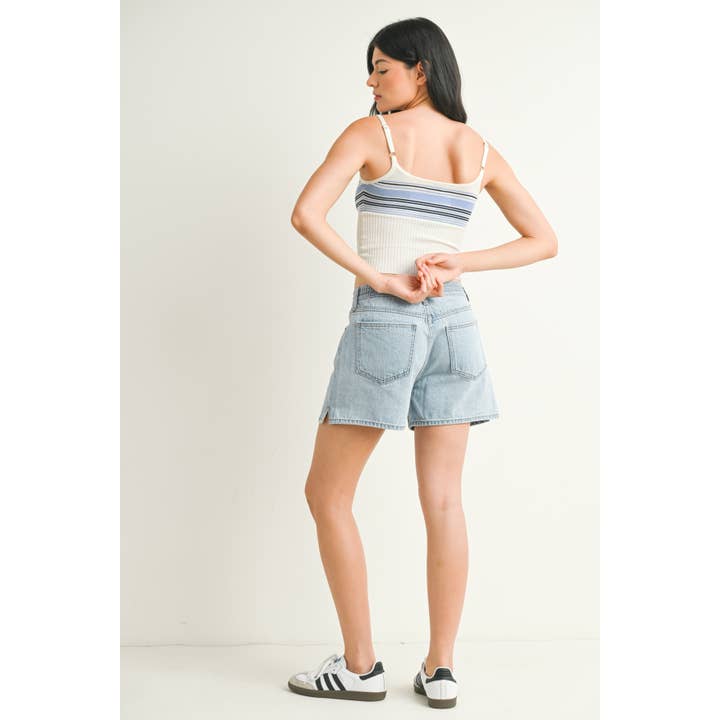 Just USA Elastic Waist Mom Shorts