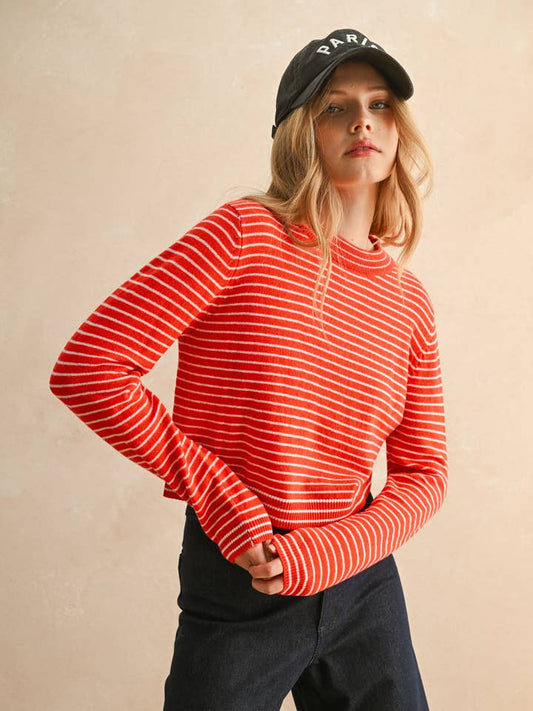 Miou Muse Striped Sweater Top