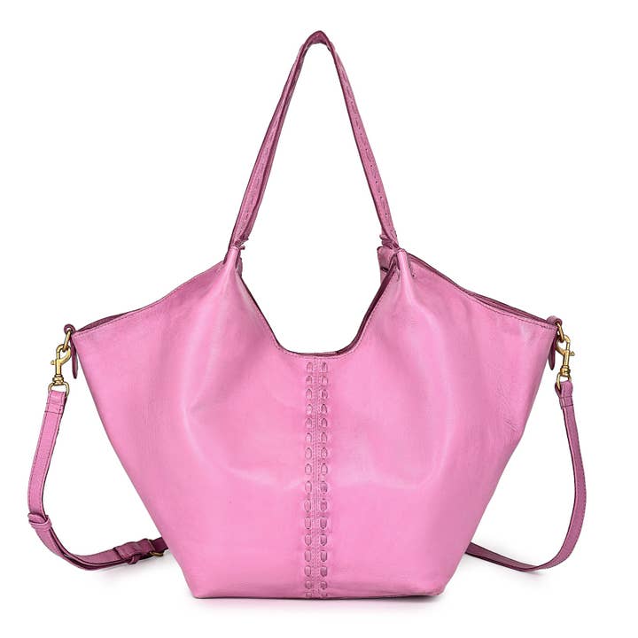 Old Trend Wisteria Small Handwoven Leather Tote