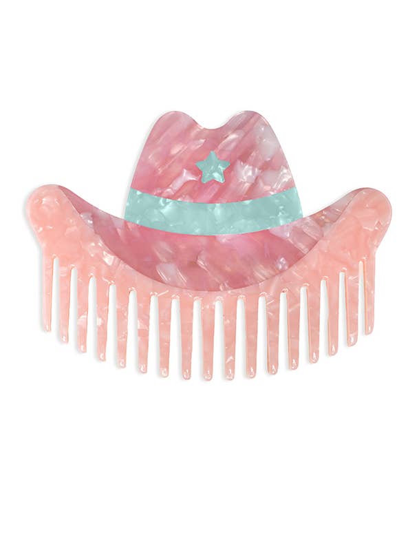 Cowgirl Hat Wide Tooth Mini Comb