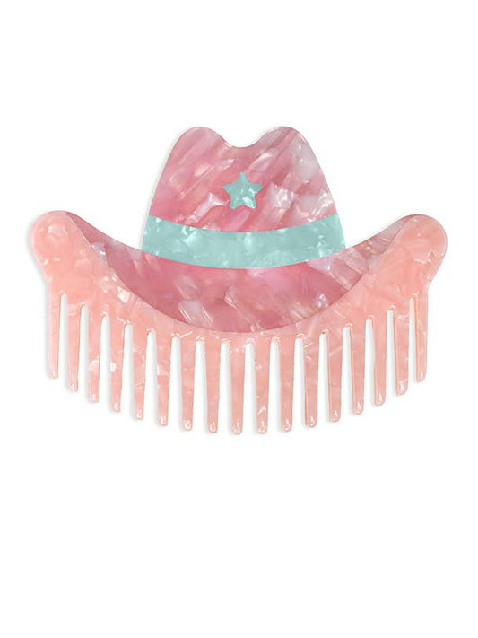 Cowgirl Hat Wide Tooth Mini Comb