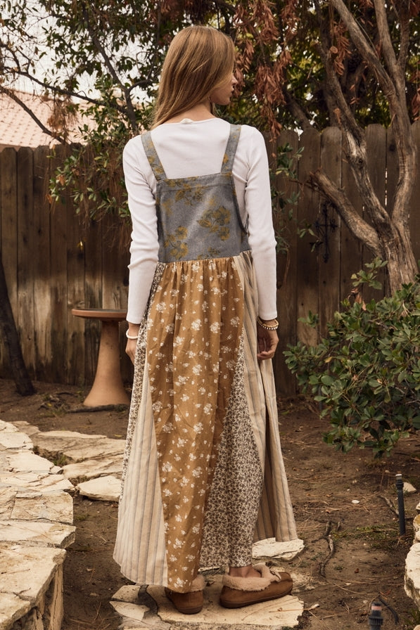 Oddi Floral Overall Maxi Dress
