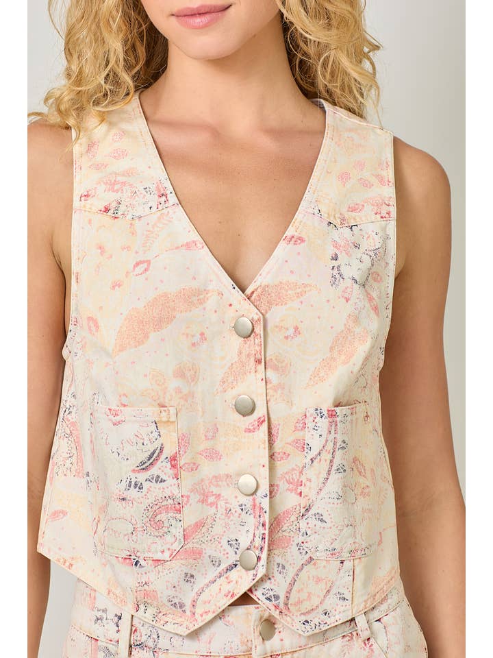 Mystree Paisley Short Set