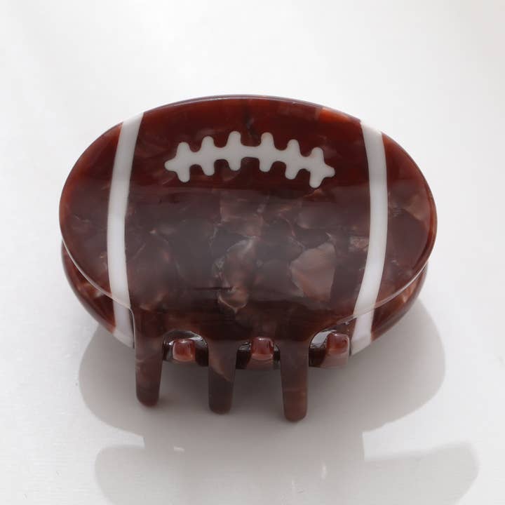 Game Day Mini Football Claw Clip