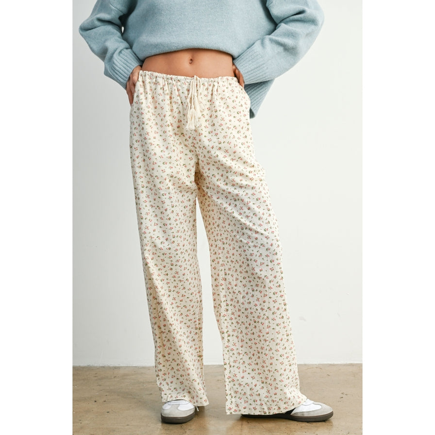 Floral Drawstring Pants
