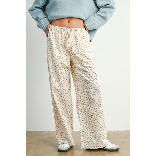 Floral Drawstring Pants