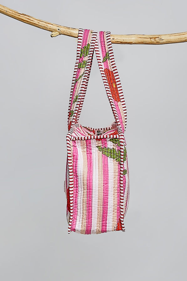 POL Mini Quilted Fabric Cube Bag