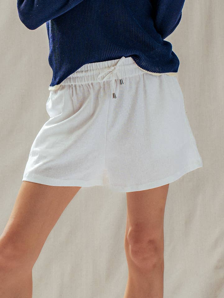 Urban Daizy Linen Drawstring Shorts