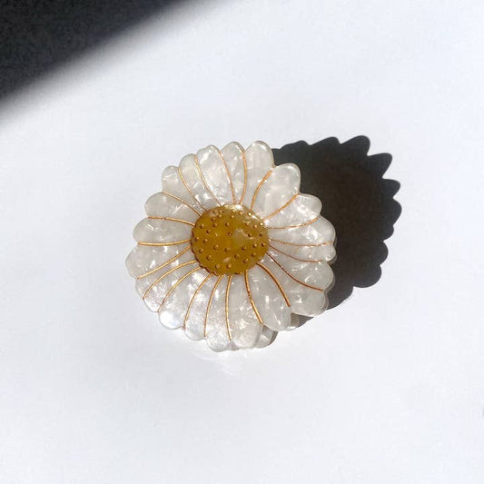 Hand-painted Daisy Claw Clip