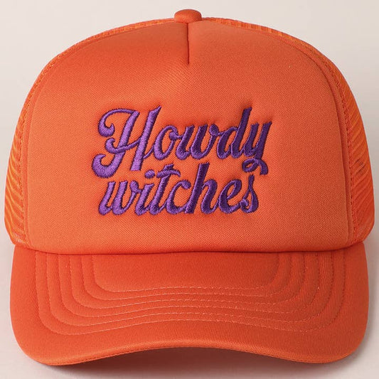 Howdy Witches Embroidered Trucker Hat