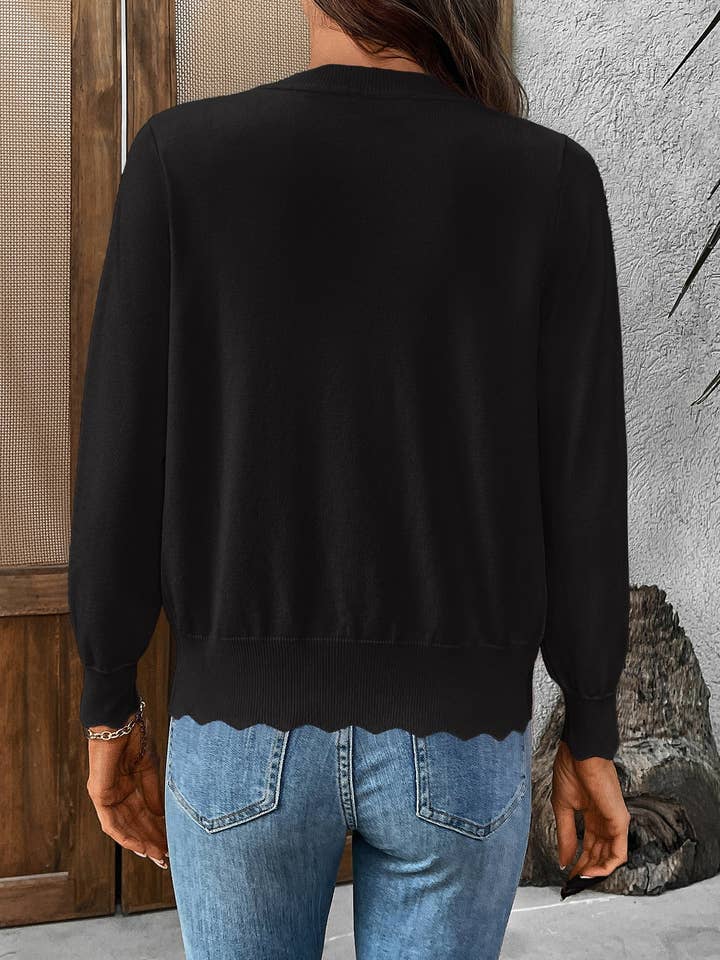 Lettuce Edge Knit Cardigan