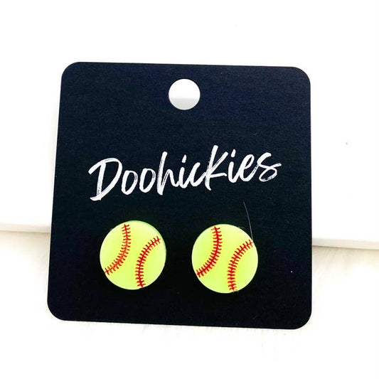 Softball Stud Earrings