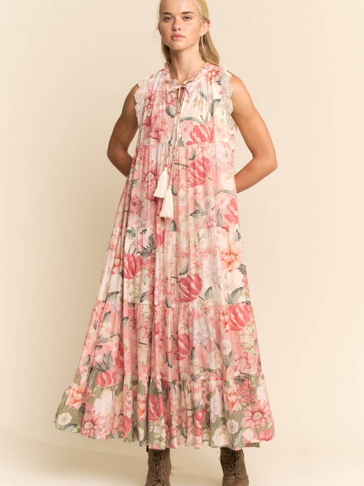 Davi & Dani Floral Midi Dress