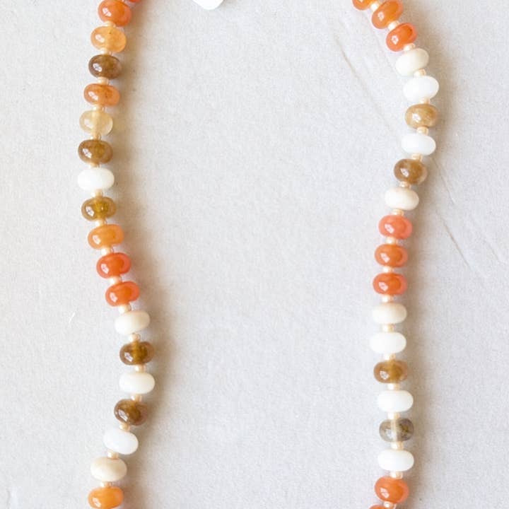Amber Dawn Beaded Necklace