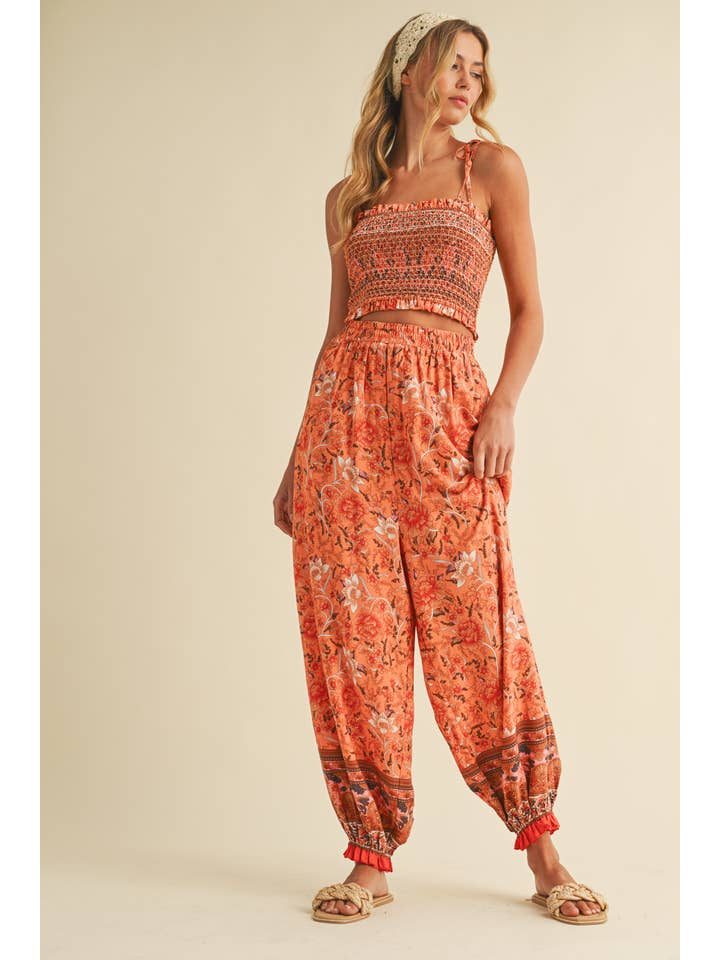 Klesis Smocked Top and Pants Set