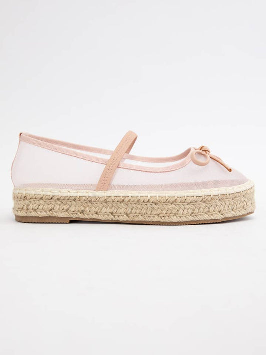 Mesh Espadrille Platform Slip On