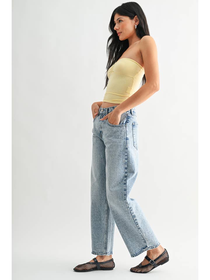 Just Black Denim Light Barrel Jeans