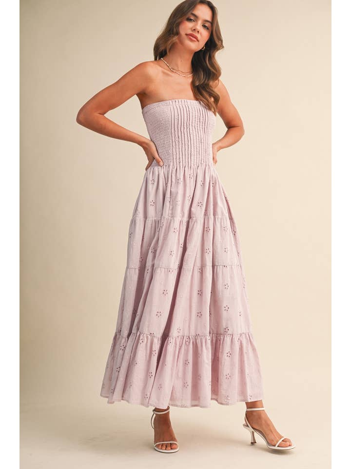 Klesis Pleated Layered Midi Dress