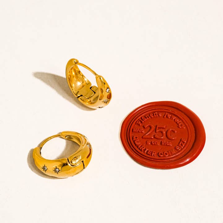 Star Hoop Earrings