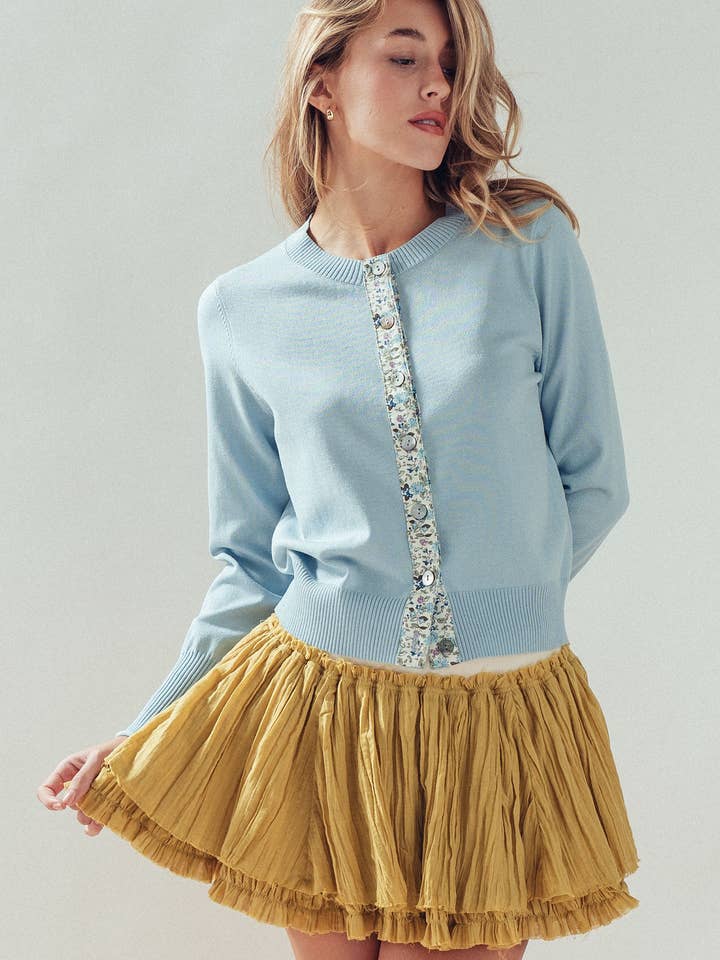 Urban Daizy Floral Button Down Cardigan