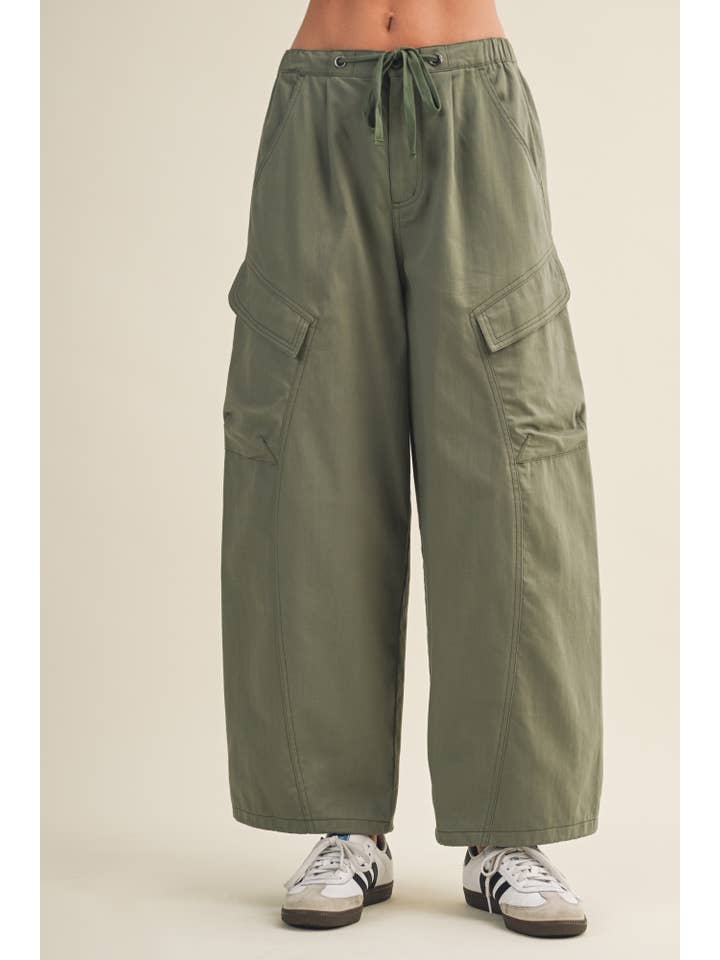 Mustard Seed Twill Voluminous Cargo Pants