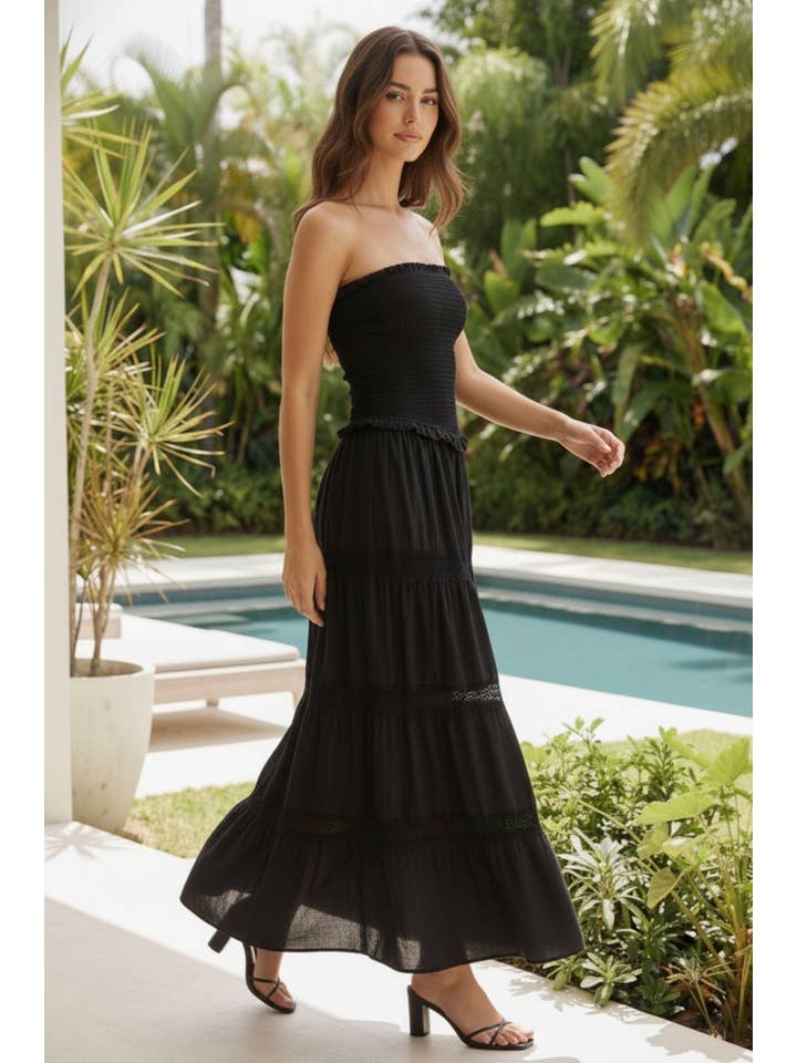 Klesis Gauze Flare Maxi Dress