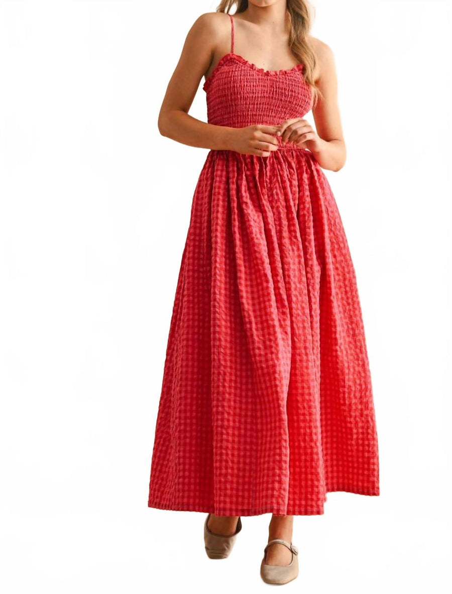 Miou Muse Gingham Maxi Dress