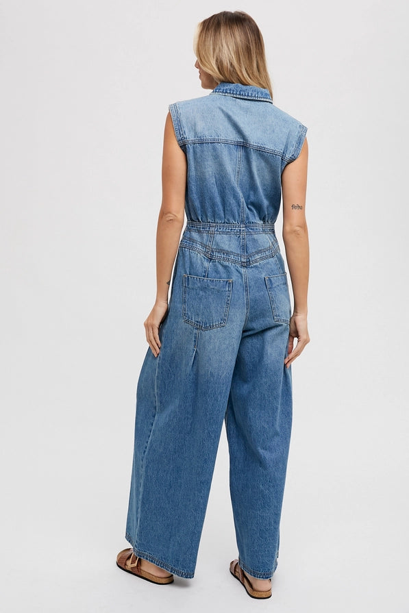 Bluivy Sleeveless Denim Jumpsuit