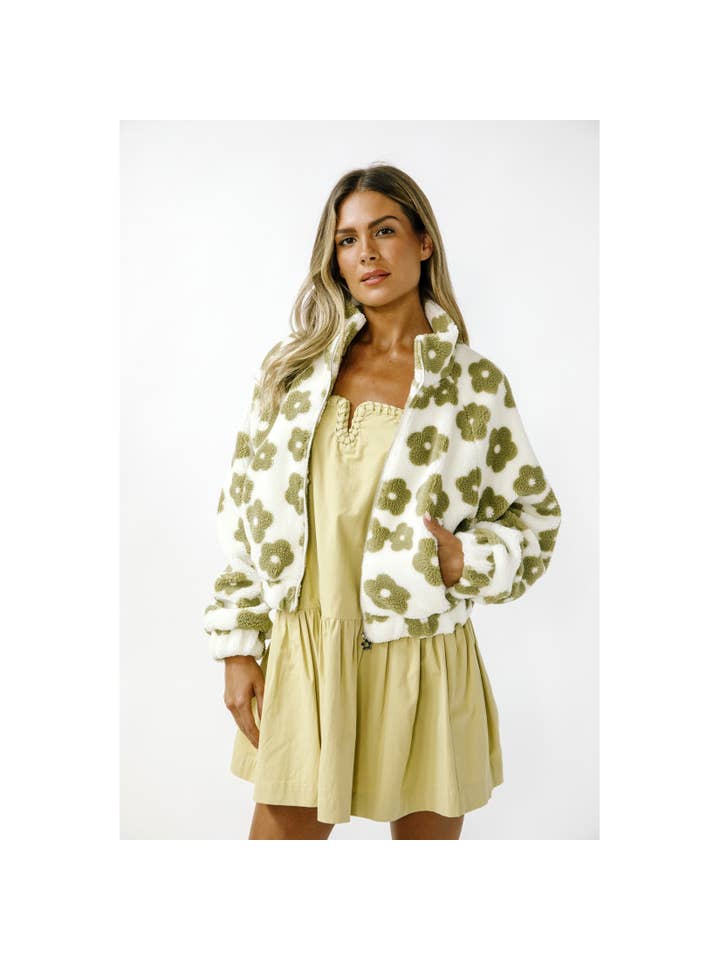 Storia Floral Teddy Zipup Jacket