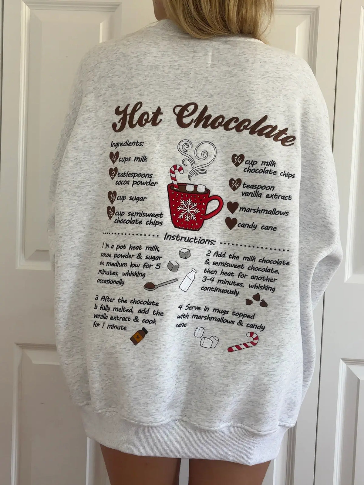 Sunkissed Coconut Hot Chocolate Recipe Embroidered Sweatshirt