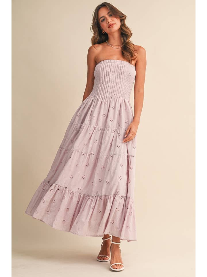 Klesis Pleated Layered Midi Dress