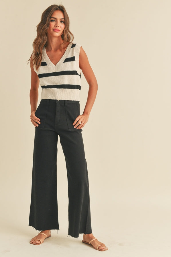 Miou Muse Cotton Stretch Wide Pants