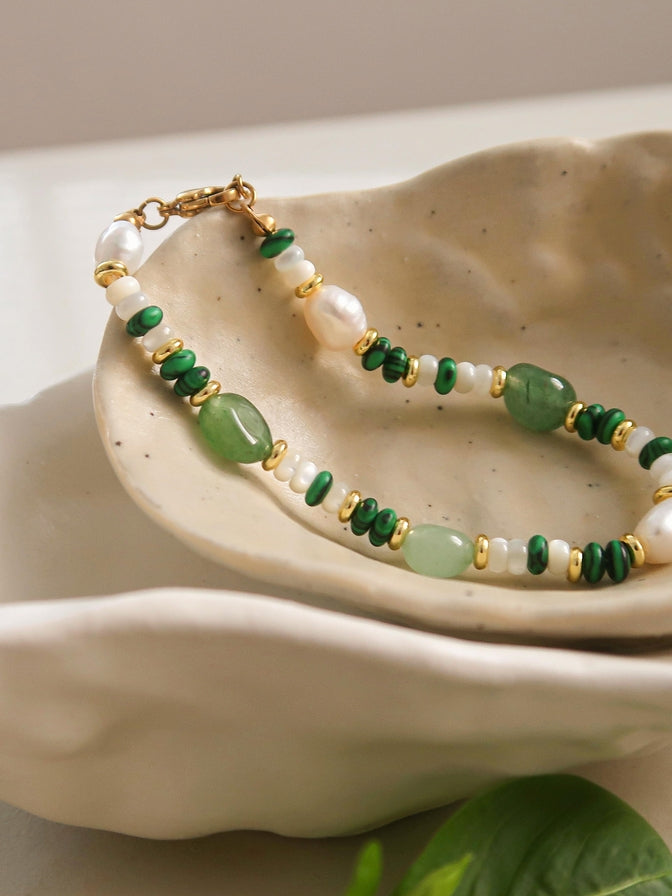 Bohemian Stone & Bead Bracelet