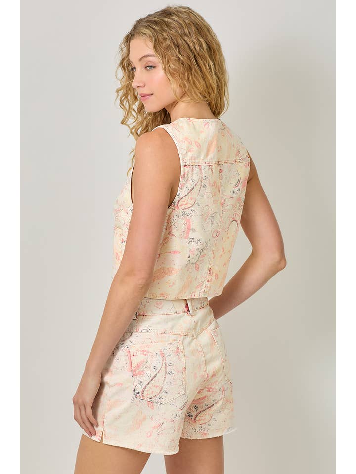 Mystree Paisley Short Set